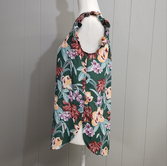 Loft Floral Print Blouse Tank Top - Picture 4 of 13
